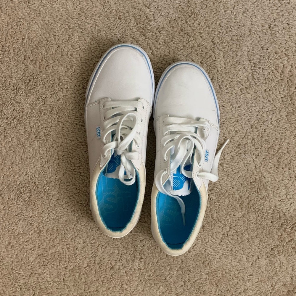 White leather sneakers